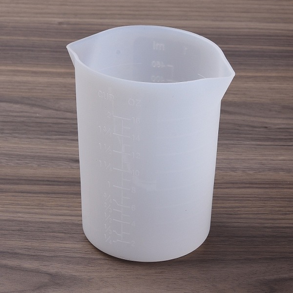 

PandaHall Silicone Measuring Cups, with Scale & Double Spout, Resin Craft Mixing Tools, White, 105x90x123mm, Inner Diameter: 83x100mm...