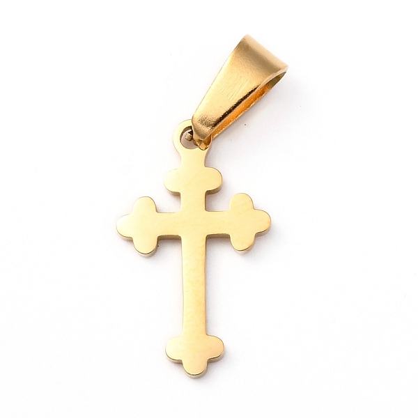 

PandaHall 304 Stainless Steel Pendants, Cross, Golden, 19x11.5x1.2mm, Hole: 3.5x7mm 304 Stainless Steel Cross