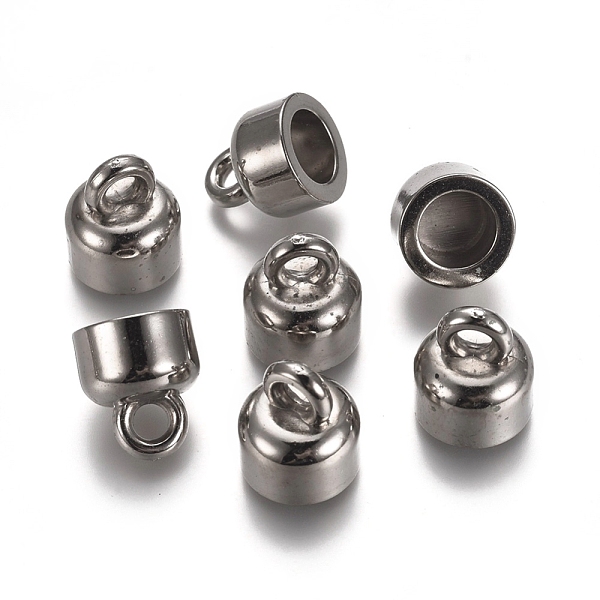 

PandaHall CCB Plastic Cord Ends, End Caps, Column, Platinum, 14.5x12.5mm, Hole: 3.5mm, Inner Diameter: 8mm Plastic