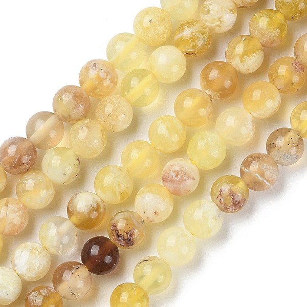 

PandaHall Natural Yellow Opal Beads Strands, Grade A, Round, 6mm, Hole: 0.8mm, about 68~69pcs/strand, 15.67''(39.8cm) Yellow Opal Round