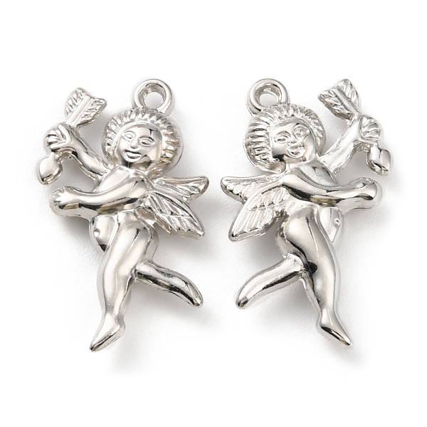 

PandaHall CCB Plastic Pendants, Angel Charm, Platinum, 37x26.5x6mm, Hole: 2mm Plastic Angel & Fairy