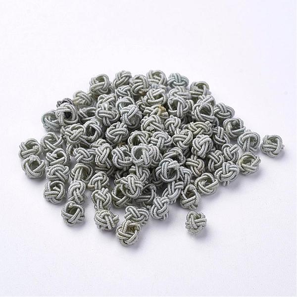 

PandaHall Polyester Weave Beads, Round, Light Grey, 6x5mm, Hole: 4mm, about 200pcs/bag Polyester Round Gray