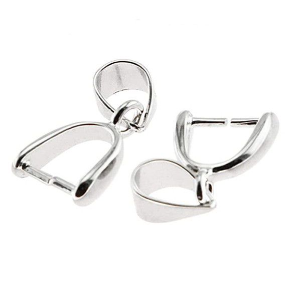 

PandaHall Sterling Silver Ice Pick Pinch Bails for Pendant Making, Silver, 15x7mm Sterling Silver