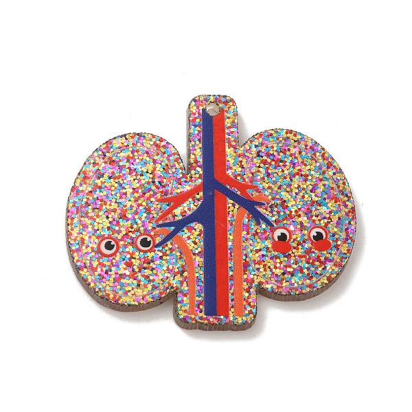 

PandaHall Nurse' Day Acrylic Keychain Pendants, with Glitter, 42x39.5x2mm, Hole: 2mm Acrylic Others