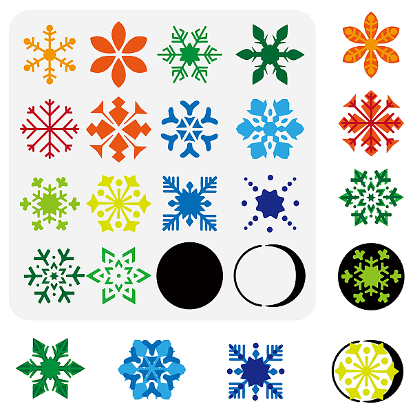 

PandaHall FINGERINSPIRE Snowflake Stencil for Painting 11.8x11.8inch Reusable Snow Crystal Stencil Winter Snowflakes Drawing Tempalte...