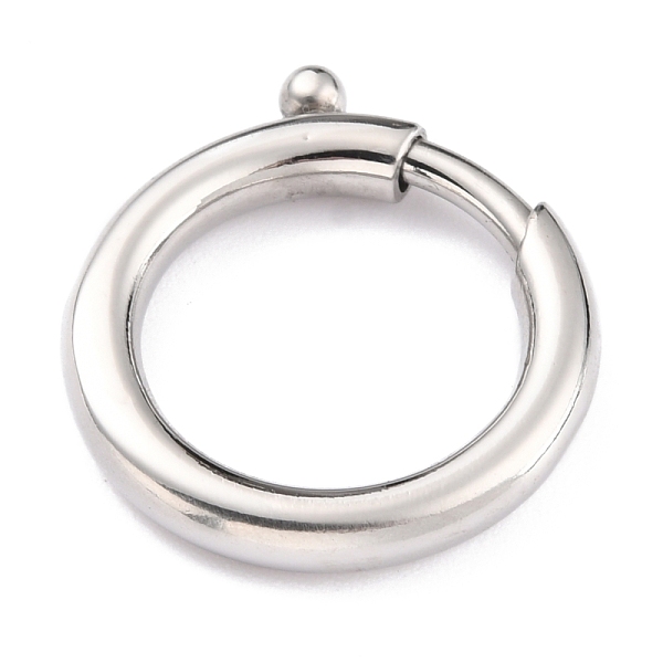 

PandaHall 304 Stainless Steel Spring Ring Clasps, Stainless Steel Color, 24.5x21.5x3mm, Inner Diameter: 15mm 304 Stainless Steel
