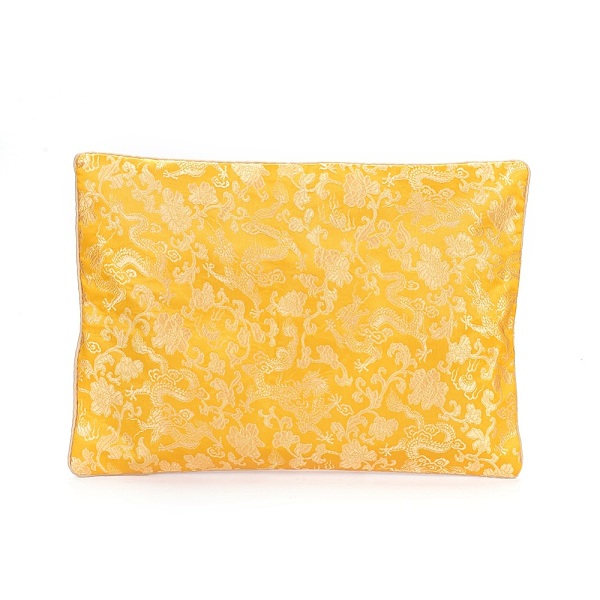 

PandaHall Silk Pouches, with Zipper, Goldenrod, 33.7~33.8x23.9~24.2cm Silk Gold