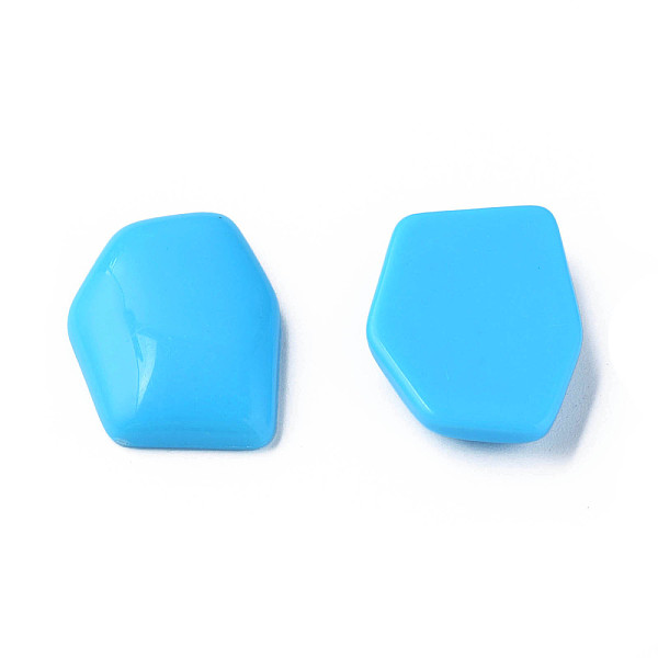 

PandaHall Opaque Acrylic Cabochons, Irregular Hexagon, Deep Sky Blue, 25.5x19.5x5.5mm, about 253pcs/500g Acrylic Hexagon
