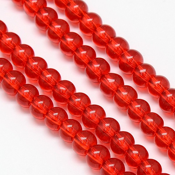 Crystal Glass Round Beads Strands