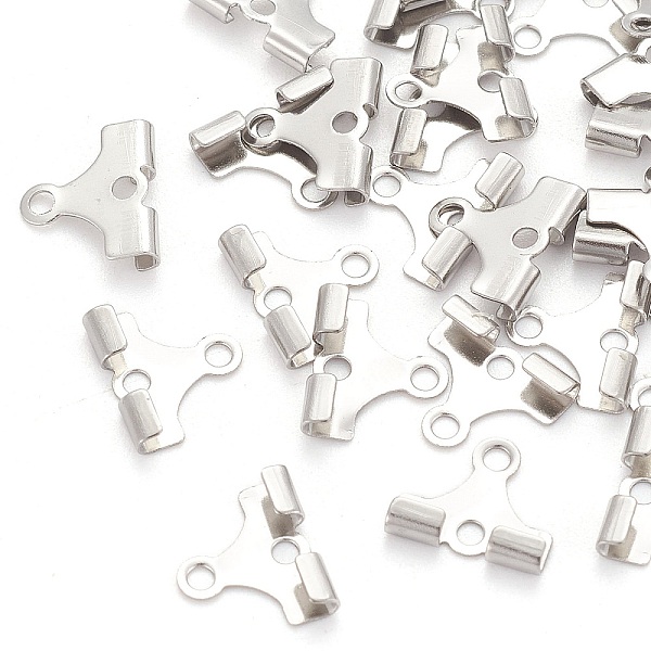 

PandaHall 304 Stainless Steel Folding Crimp Ends, Fold Over Crimp Cord Ends, Stainless Steel Color, 9x10x2mm, Hole: 1mm 304 Stainless Steel