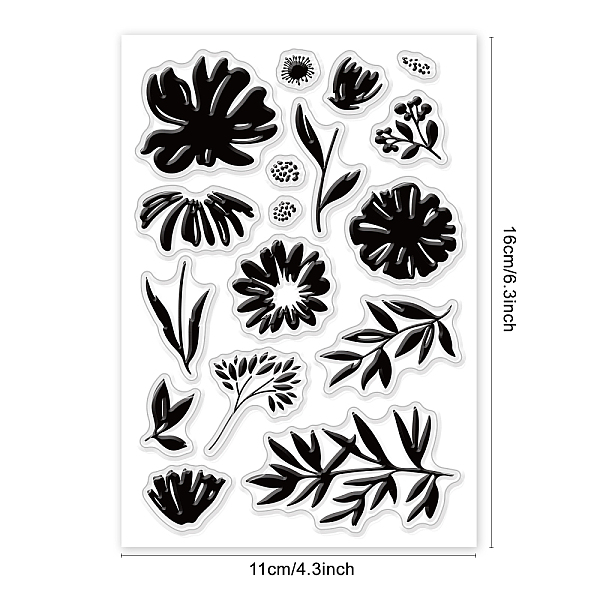 

PandaHall BENECREAT Flower Themed Transparent Rubber Stamps, Daisy Pattern Cartoon Clear Silicone Seal for Paper Card Photo Album Crafting...