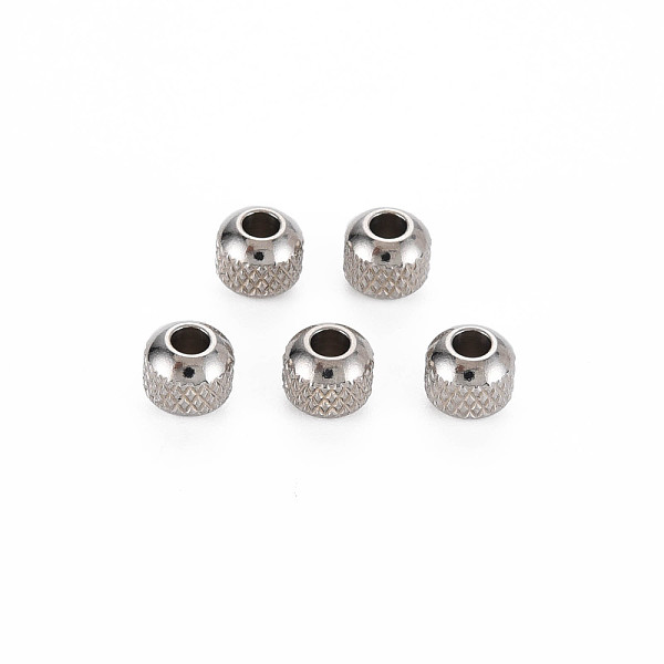 

PandaHall 201 Stainless Steel Beads, Column, Cadmium Free & Nickel Free & Lead Free, Rondelle, Stainless Steel Color, 6x5.5mm, Hole: 2mm 201...