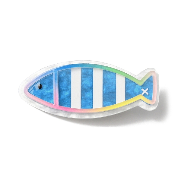 

PandaHall Ocean Theme Fish Acrylic Alligator Hair Clips, Hair Accessories for Girls Women, Colorful, 26x62x11mm Acrylic Fish
