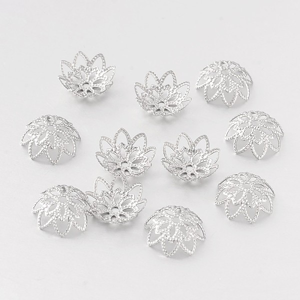 

PandaHall 316 Surgical Stainless Steel Flower Bead Caps, Fancy Bead Caps, Stainless Steel Color, 10x4mm, Hole: 1mm 316 Surgical Stainless...