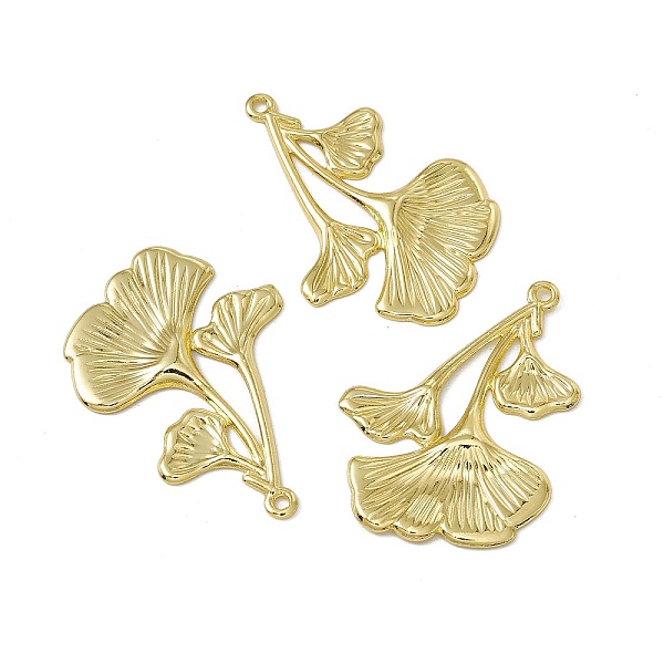 

PandaHall Rack Plating Brass Pendants, Long-Lasting Plated, Cadmium Free & Nickel Free & Lead Free, Ginkgo Leaf Charm, Real 18K Gold Plated...