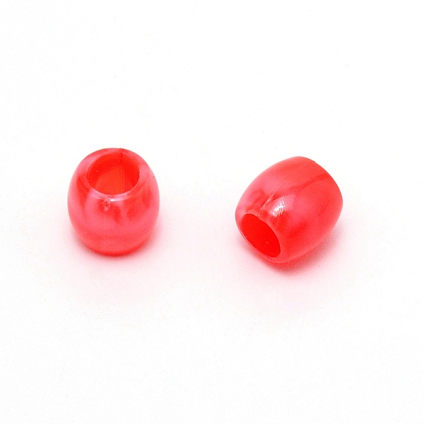 

PandaHall Resin Large Hole Beads, Barrel, Red, 11.5x11mm, Hole: 6mm, about 49pcs/32g Resin Barrel Red
