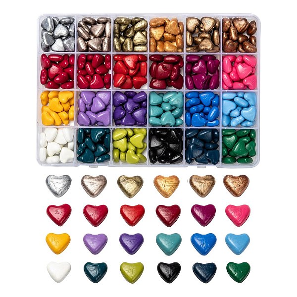 

PandaHall Sealing Wax Particles, for Retro Seal Stamp, Heart, Mixed Color, 12.5x13.5x6.5mm, 432pcs/box Wax None Multicolor