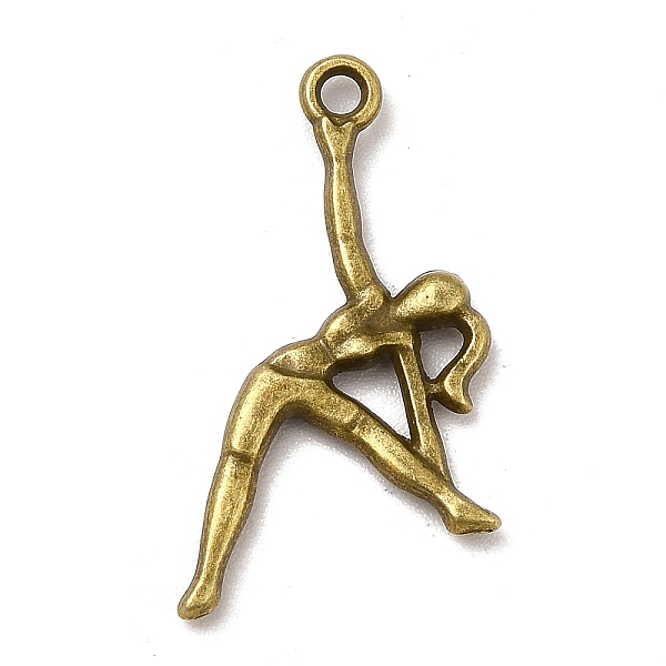 

PandaHall Tibetan Style Alloy Pendants, Exercising Girl Charms, Sports Theme Charm, Antique Bronze, 22.5x13x2.5mm, Hole: 1.4mm, about...