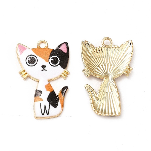 

PandaHall Alloy Enamel Pendants, Cadmium Free & Nickel Free & Lead Free, Golden, Cat Charms, Colorful, 30x19.5x2.5mm, Hole: 2.2mm...