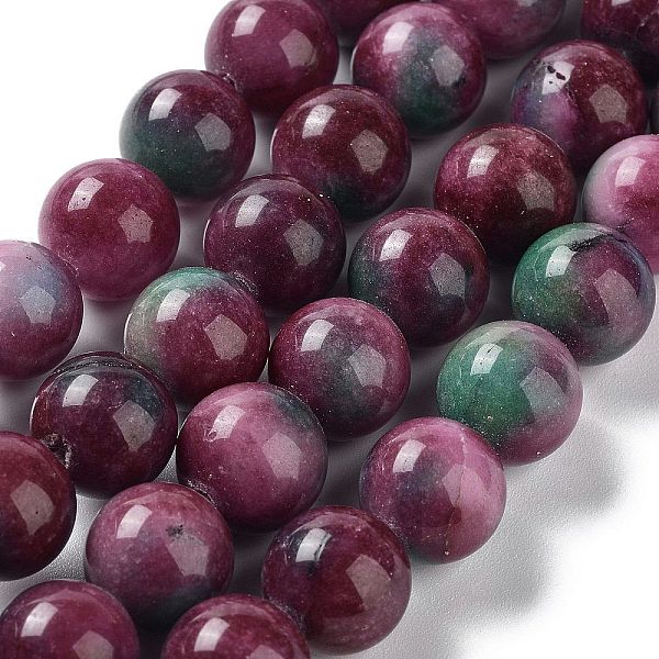 

PandaHall Dyed Natural Malaysia Jade Beads Strands, Round, Purple, 12mm, Hole: 1.2mm, about 19pcs/strand, 7.48 inch(19cm) Malaysia Jade...