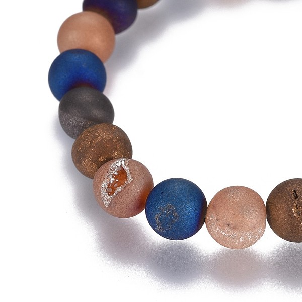 

PandaHall Electroplate Natural Agate Bead Stretch Bracelets, Elastic Fibre Wire, Silicone Cord and Tiger Tail Wire, Packing Box, 2-1/8 inch..., Multicolor