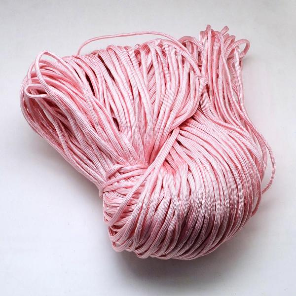 

PandaHall 7 Inner Cores Polyester & Spandex Cord Ropes, Solid Color, for Rope Bracelets Making, Pink, 4~5mm, about 109.36 yards(100m)/bundle...