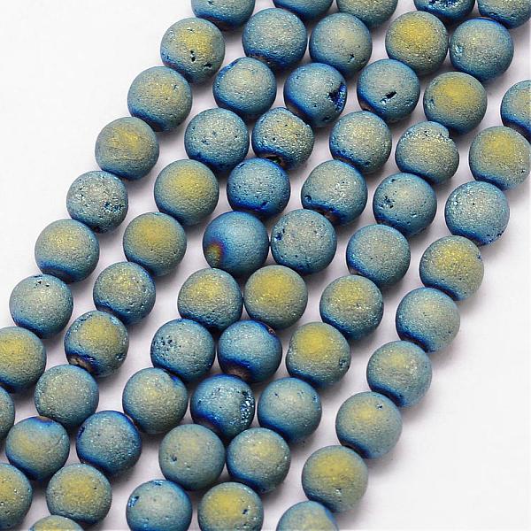 

PandaHall Electroplated Natural Agate Bead Strands, Round, Grade A, Green Yellow, 6mm, Hole: 1mm, about 30pcs/strand, 7.5 inch Natural Agate...