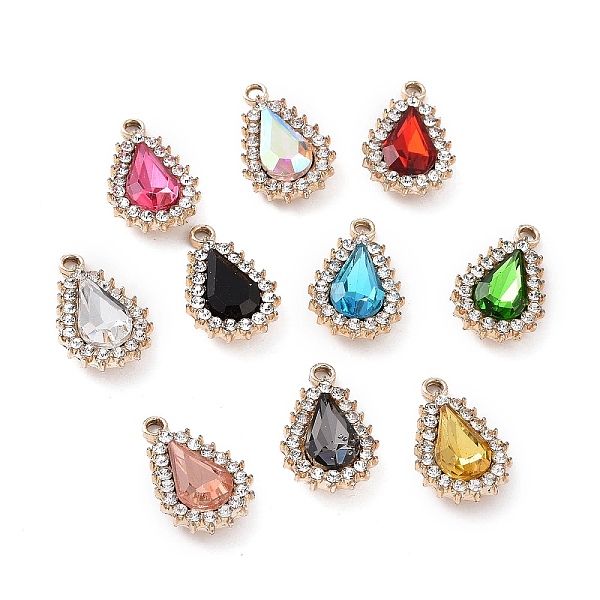 

PandaHall Alloy Rhinestone Pendants, Light Gold Tone Teardrop Charms, Mixed Color, 22.5x14x5mm, Hole: 2.5mm Alloy+Rhinestone Teardrop..., Multicolor