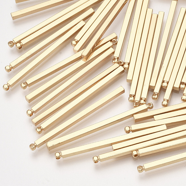 

PandaHall Brass Bar Pendants, Rectangle, Real 18K Gold Plated, 40x2x2mm, Hole: 0.8mm Brass Rectangle