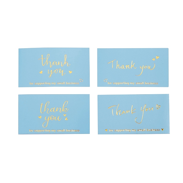 

PandaHall 4 Bags 4 Style Laser Thank You for Supporting My Small Business Card, for Decorations, Rectangle, Word, 90x50x0.4mm, 50pcs/bag..., Multicolor