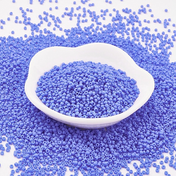 

PandaHall TOHO Japanese Seed Beads, Round, (48LF) Matte Opaque Periwinkle, 11/0, 2x1.5mm, Hole: 0.5mm, about 42000pcs/pound Glass Blue