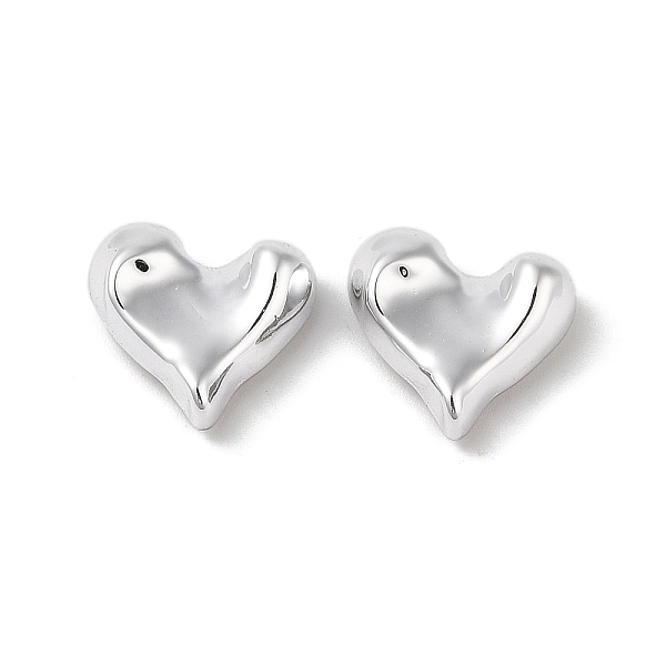 

PandaHall CCB Plastic Cabochons, Heart, Platinum, 17x18x7mm Plastic Heart