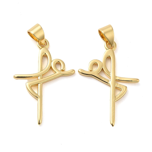 

PandaHall Rack Plating Brass Pendants, Long-Lasting Plated, Cadmium Free & Lead Free, Faith Cross Charm, Real 18K Gold Plated, 25x16.5x1.5mm...