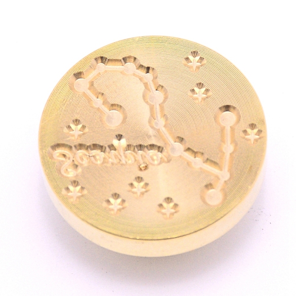 

PandaHall Brass Wax Sealing Stamp Head, for Post Decoration DIY Card Making, Constellation, Light Gold, Scorpio, 25.5x14.5mm, Hole: 7mm...