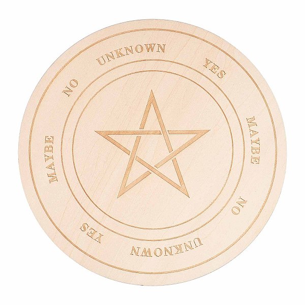 

PandaHall GORGECRAFT 149MM Star Pattern Pendulum Board Wooden Divination Metaphysics Message Board Wood Carving Boards Divination Witchcraft...