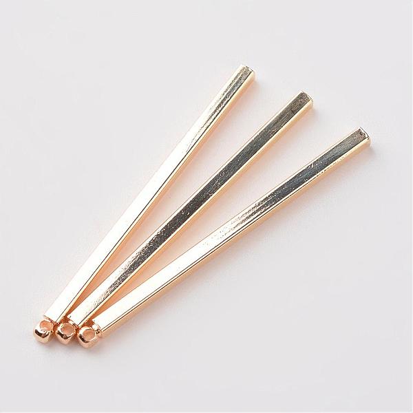 

PandaHall Brass Pendants, Rack Plating, Rectangle, Light Gold, 40x2x2mm, Hole: 1mm Brass Rectangle