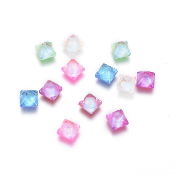 

PandaHall Transparent K9 Glass Cabochons, Flat Back, Square, Mixed Color, 4x4x3mm Glass Square Multicolor