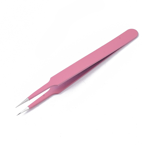 

PandaHall Spray Painted 201 Stainless Steel Beading Tweezers, Pink, 12.25x0.95cm Stainless Steel Pink