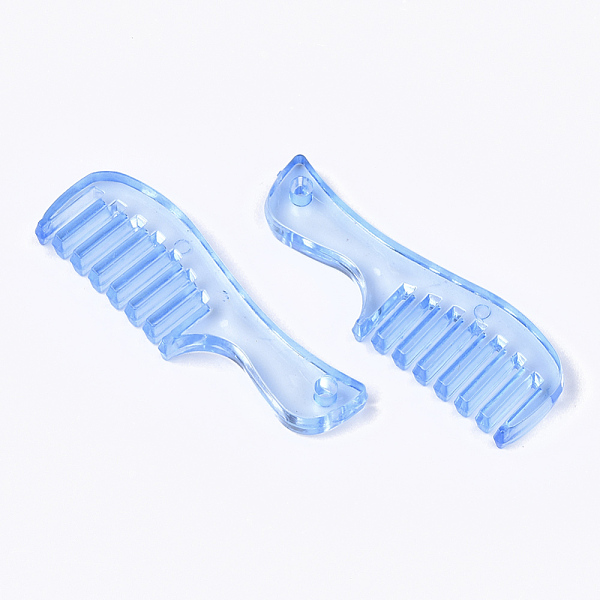 

PandaHall Comb, Mixed Color, 58x18.5x6mm, Hole: 3mm, about 136pcs/500g Acrylic Others Multicolor