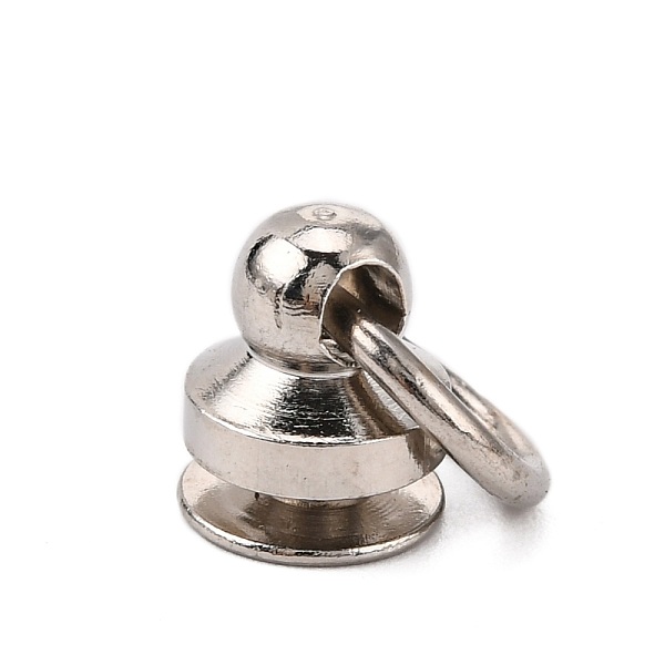 

PandaHall Accessories, Brass Screw nut, Iron Screws, Platinum, 17x8mm, Hole: 7mm Brass