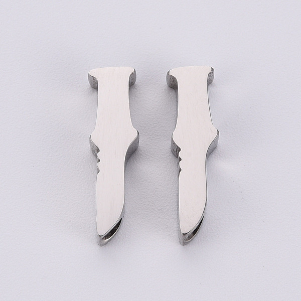 

PandaHall 304 Stainless Steel Beads, Laser Cut, Dagger, Stainless Steel Color, 15x4x3mm, Hole: 1.5mm 304 Stainless Steel Tool