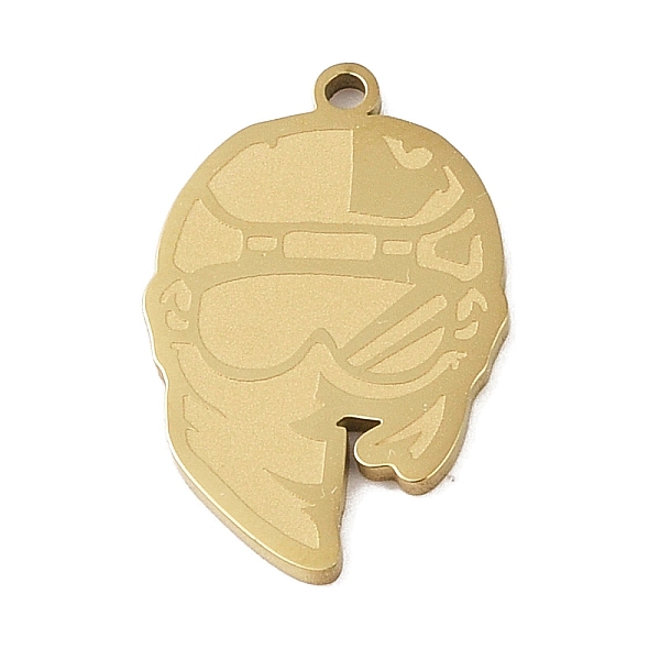

PandaHall 304 Stainless Steel Pendants, Helmet with Goggles Charm, Golden, 25x16x1.5mm, Hole: 1mm 304 Stainless Steel Others