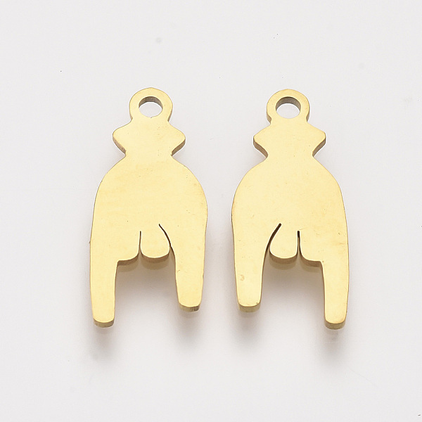 

PandaHall 201 Stainless Steel Pendants, Laser Cut Pendants, Golden, 16x7x1mm, Hole: 1.2mm 201 Stainless Steel Others