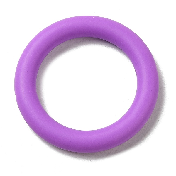 

PandaHall Silicone Beads, Ring, Medium Orchid, 65x10mm, Hole: 3mm Silicone Round