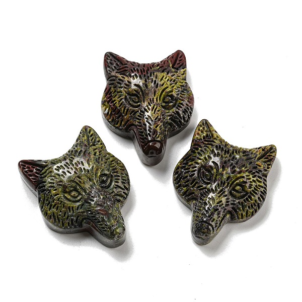 

PandaHall Natural Dragon Blood Pendants, Fox Charms, 35.5~37x27~28x12~13mm, Hole: 1.3mm Dragon Blood Fox