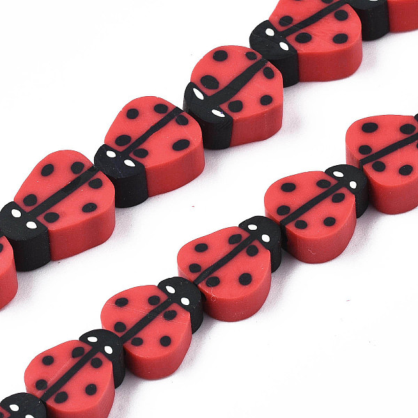 

PandaHall Handmade Polymer Clay Bead Strands, Ladybug, Red, 8~12x7.5~10x4~5mm, Hole: 1.5~2mm, about 38~40pcs/strand, 14.17 inch~15.35 inch...