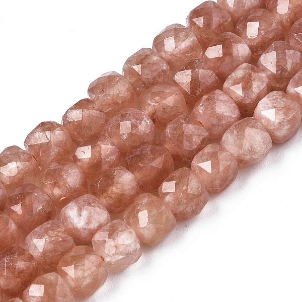 

PandaHall Natural Quartz Beads Strands, Dyed, Faceted, Cube, Dark Salmon, 5.5x6x6mm, Hole: 1mm, about 61~62pcs/Strand, 12.99 inch~13.19 inch...