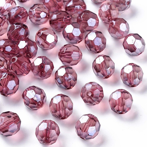 

PandaHall Transparent Acrylic Beads, Faceted, Football, Medium Orchid, 14x13.5mm, Hole: 2mm, about 330pcs/500g Acrylic Sports