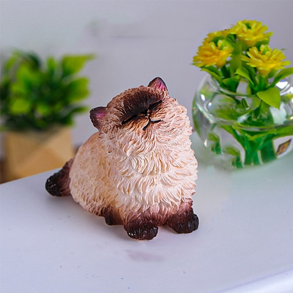 Resin Cat Shape Mini Model Display Decoration