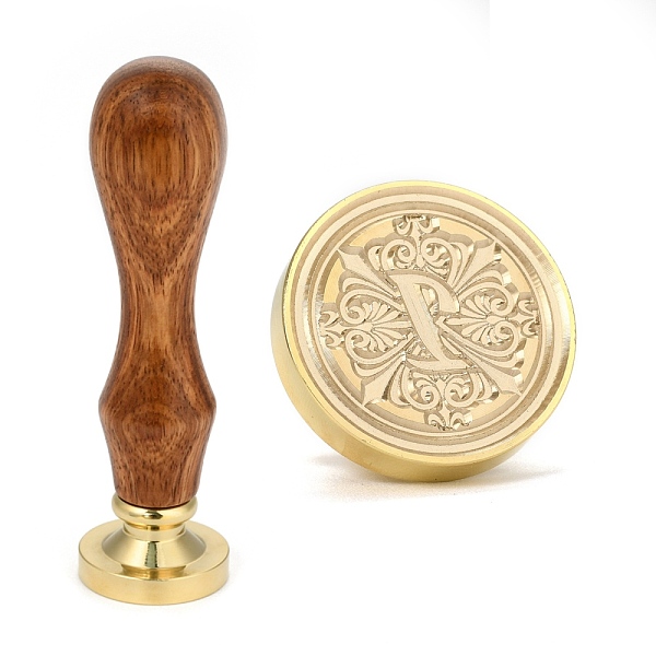 

PandaHall Brass Retro Initials Wax Sealing Stamp, 26 Letters A-Z Wax Seal Stamp with Wooden Handle for Post Decoration DIY Card Making...